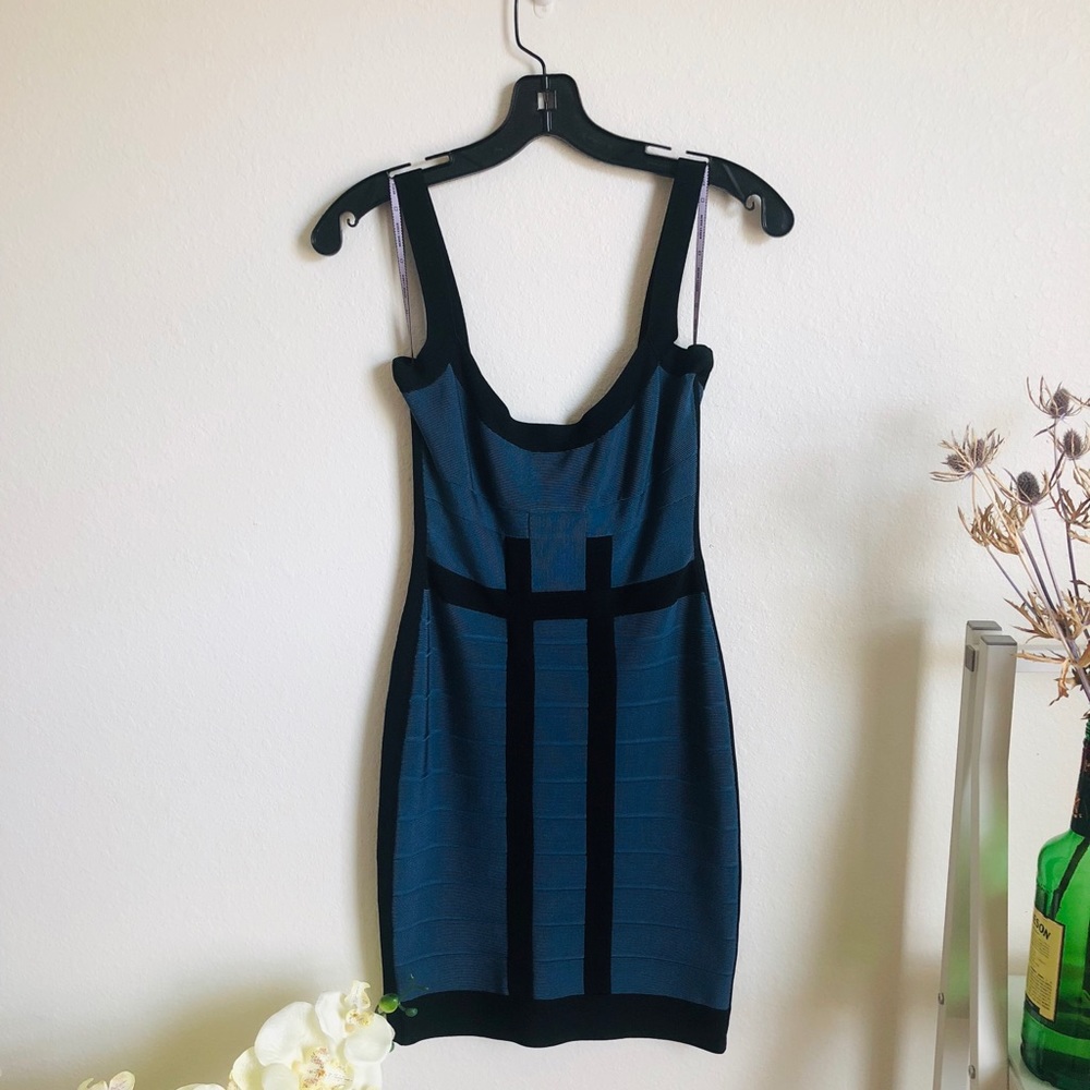 Knee length Herve Leger classic bandage dress